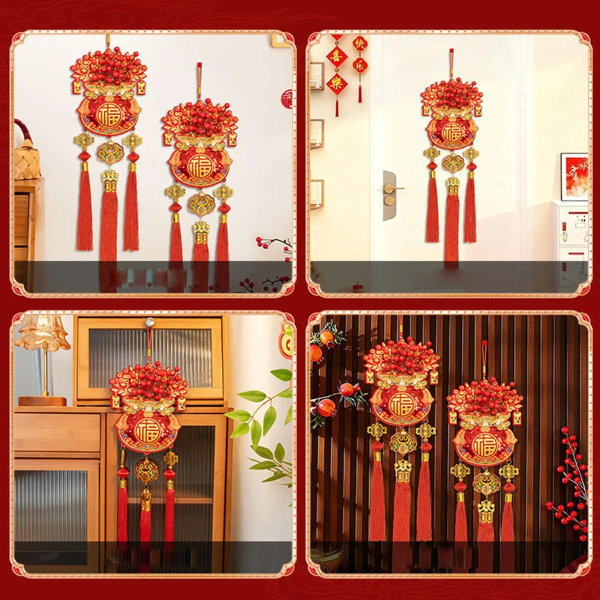 2026 Chinese New Year Fu Tassel Pendant Decoration | Lunar Decor Festive Tassel Pendant Qme