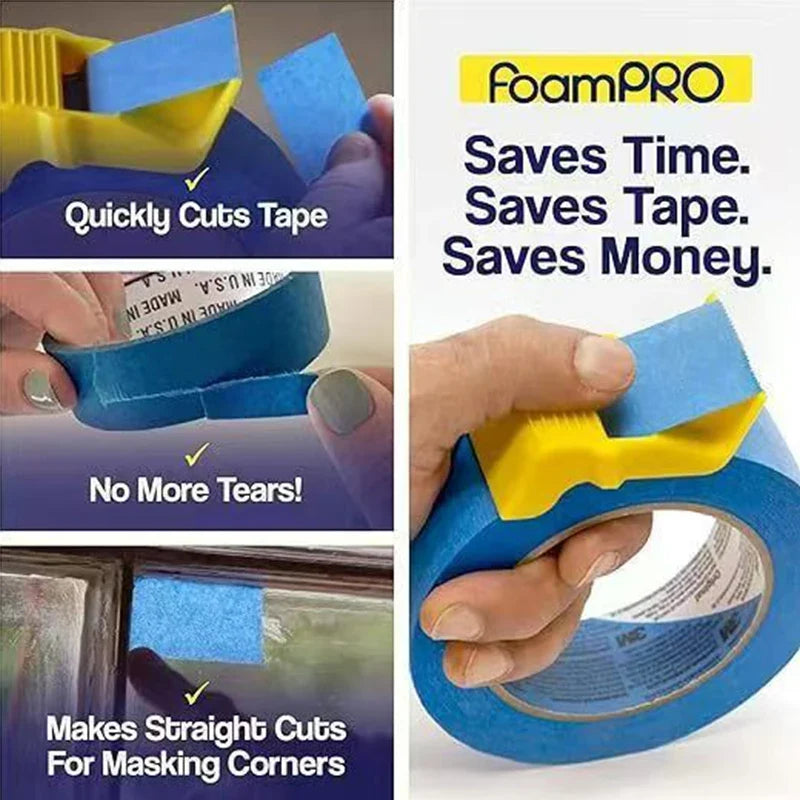 Multi-Size Tape Dispenser Cutter for Painting & Packing Tape Dispenser Cutter Qme