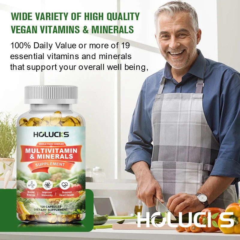 HOLUCKS Complete Multivitamin & Minerals Capsules | B1G1 Free Multivitamin Supplement Qst