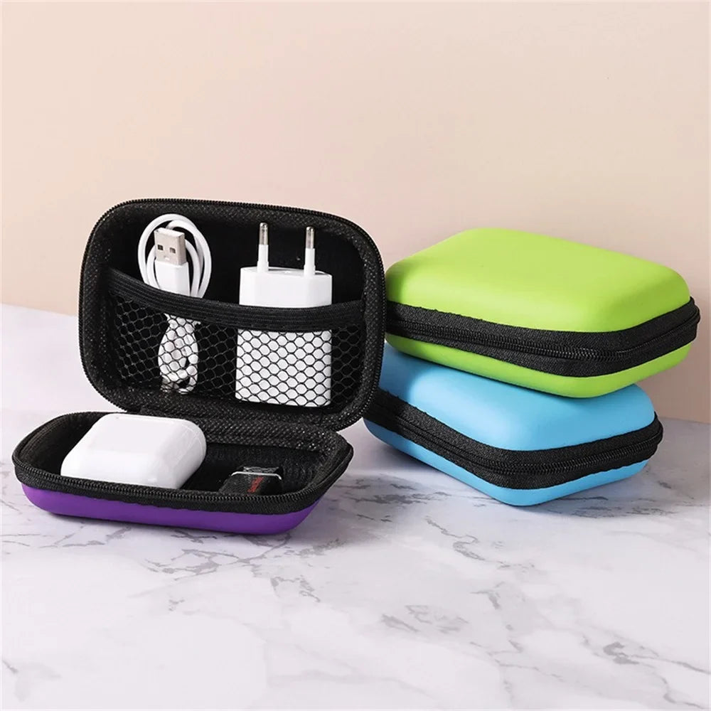 EVA Zipper Storage Bag for Earphones, Cables & USB Accessories Electronics Accessories Bag Qme