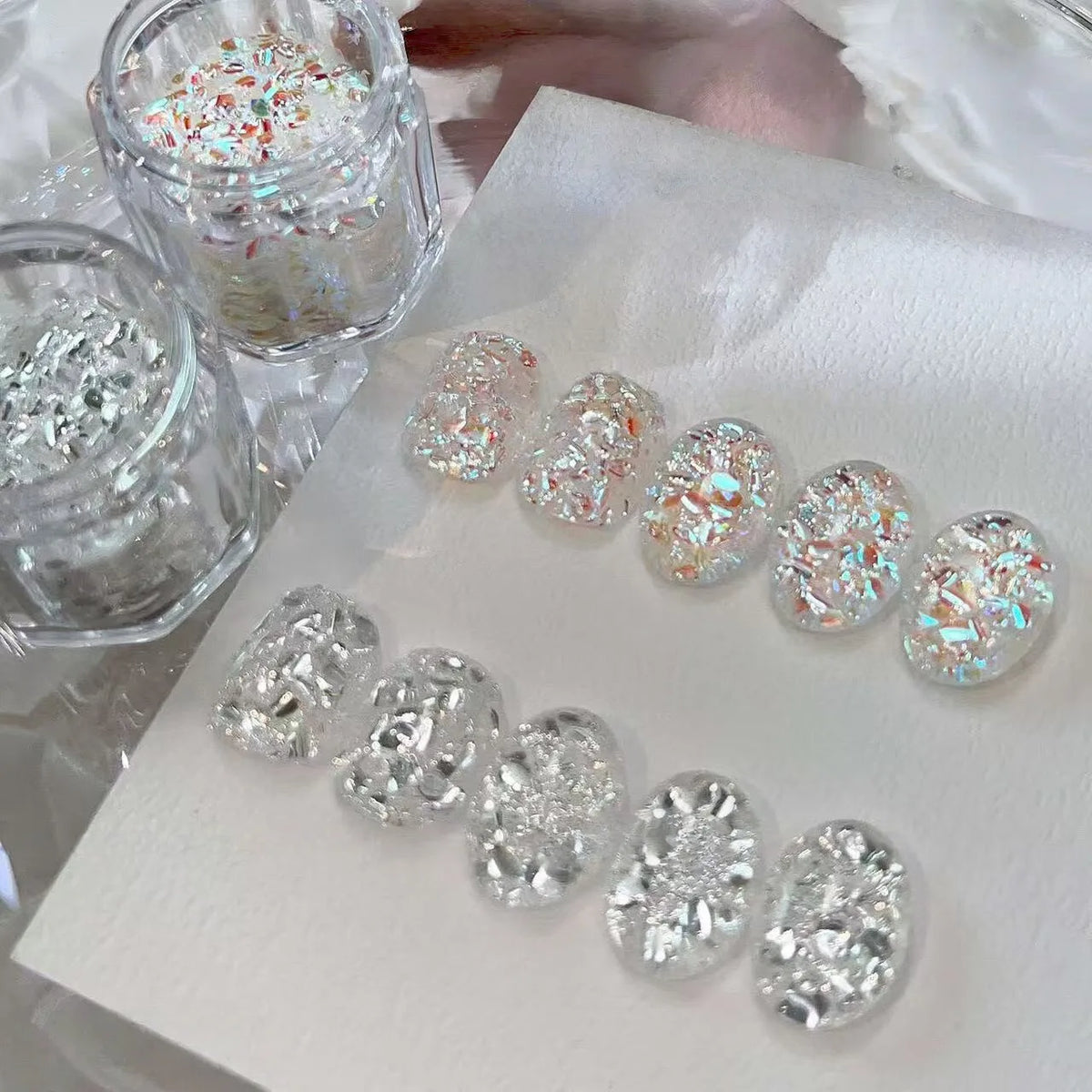 Qme Light Chasing Flash Nail Art Sequins – 6 Colors Nail Art Sequins Qme