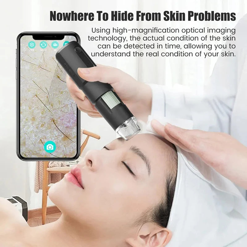 WiFi Digital Microscope 50X–1000X Skin & Scalp Analyzer WiFi Digital Microscope Qst
