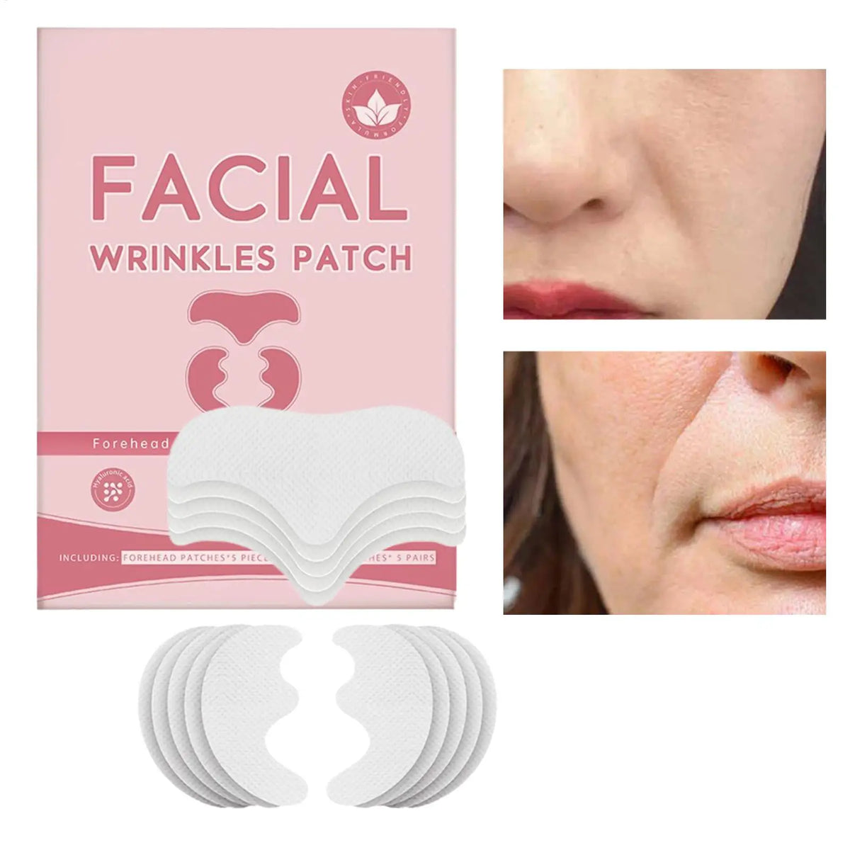 Forehead & Smile Line Firming Patches – Face Lifting Stickers Face Firming Patches Qme