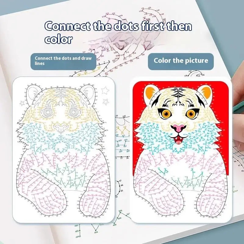 Kids Number Tracing & Coloring Book – 44 Patterns, Ages 3–6 Kids Activity Workbook Qme