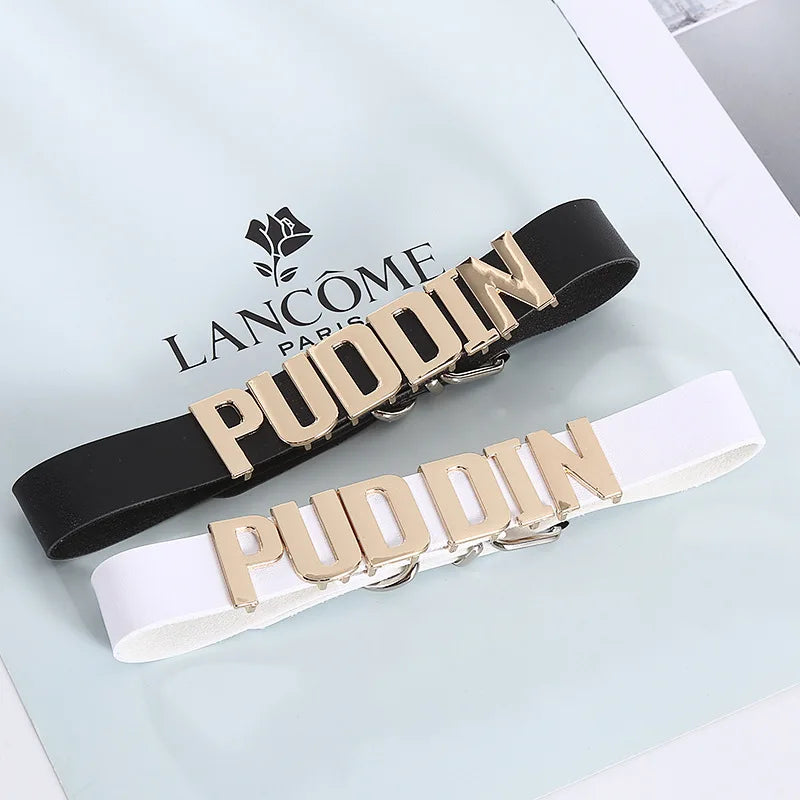 Leather Puddin Choker Cosplay Collar – Punk Necklace Cosplay Choker Collar Qme