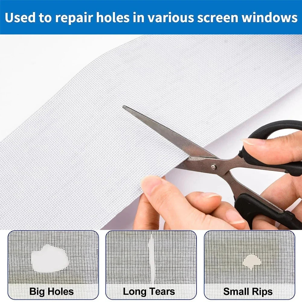Window Screen Mosquito Net Repair Tape – 2 Rolls, Self-Adhesive Screen Repair Tape Qme