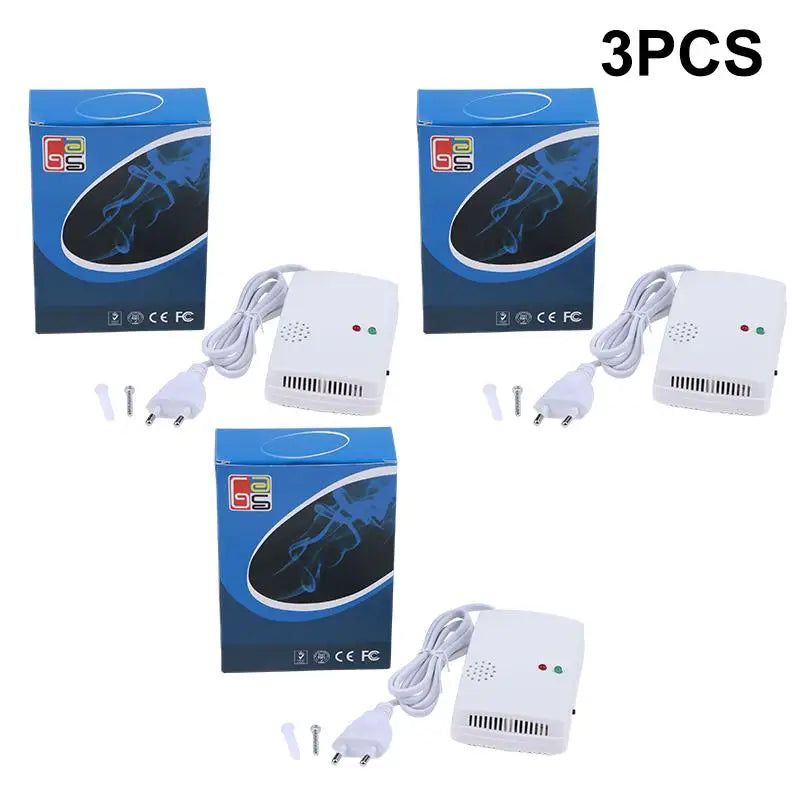 Wall Mounted Gas Detector & Leak Alarm – Propane & Methane Gas Leak Detector Qme 3PCS