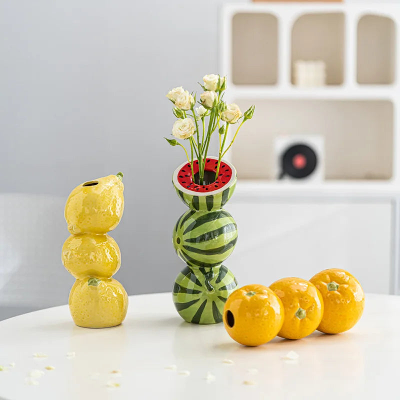 Nordic Minimalist Ceramic Vase – Porcelain Desktop Décor Decorative Ceramic Vase Qst