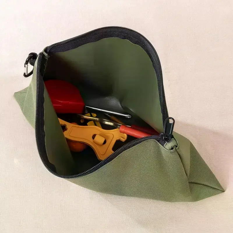 Multipurpose Tool Pouch Bag with Zipper & Carabiner Tool Storage Pouch Qme
