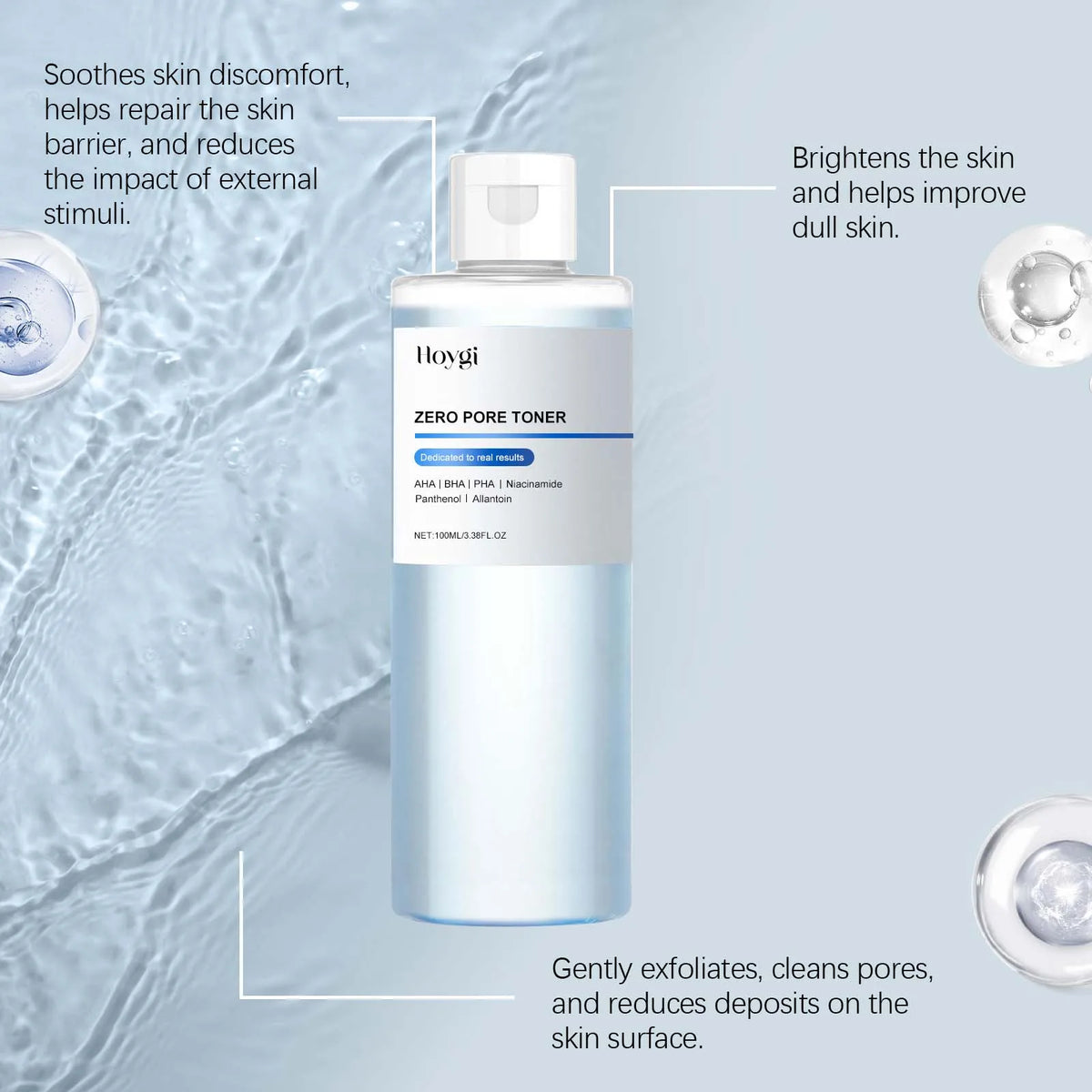 Hoygi Exfoliating Moisturizing Toner – Gentle Nourishing Skin Toner Exfoliating Toner Qst