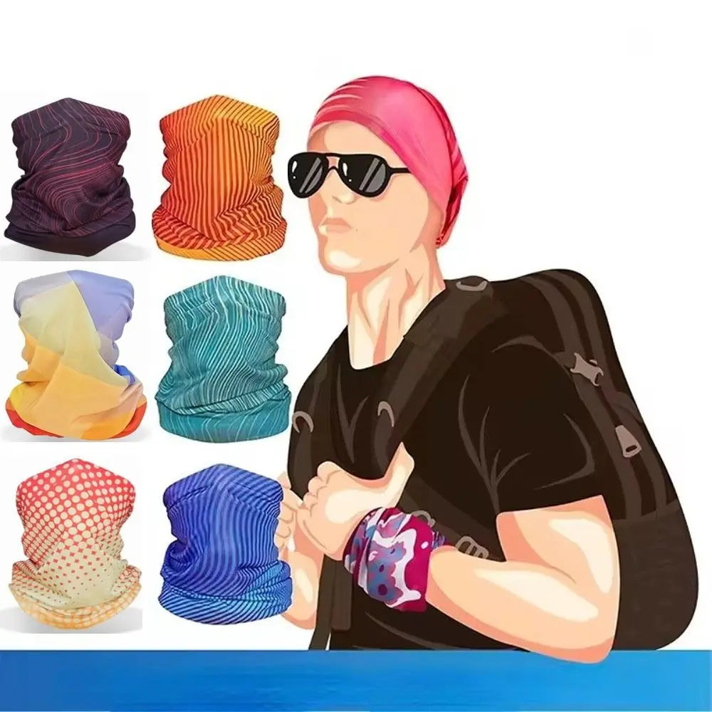 Ice Silk Sun Protection Scarf – Windproof & Breathable Mask Sun Protection Scarf Qme