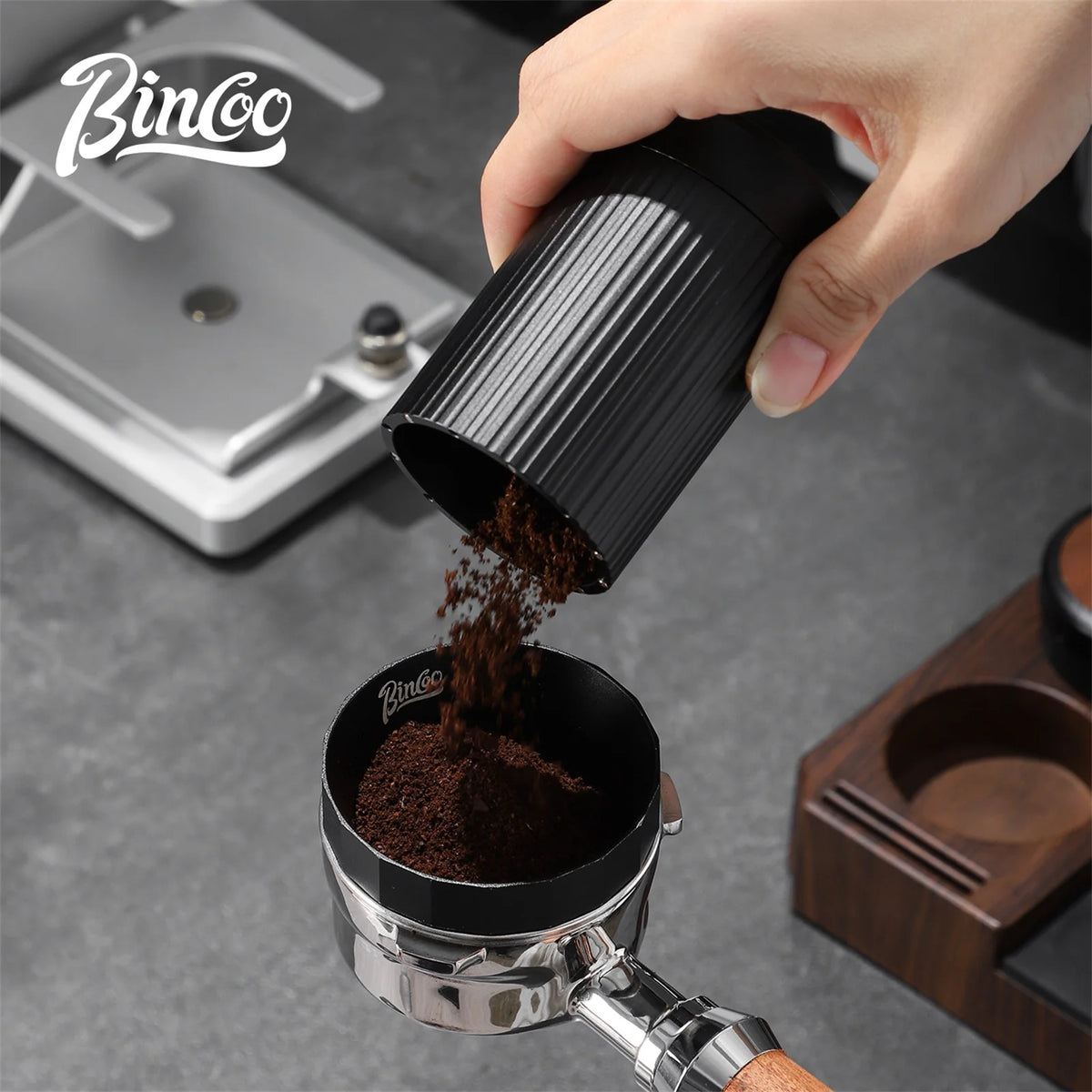 Bincoo Aluminum Coffee Powder Spreader & 5-Mesh Sifter Set Coffee Powder Spreader Qst