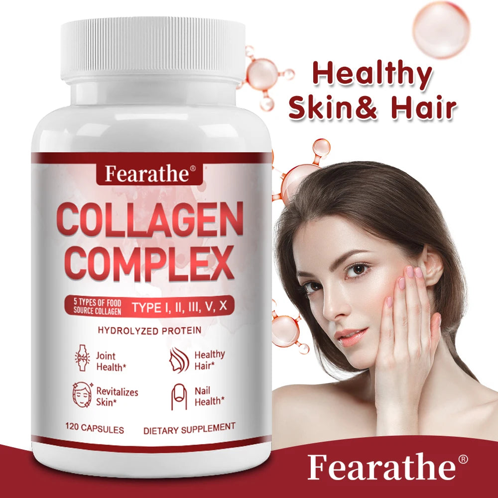 VITALXTRA Multiple Collagen Complex – Skin, Hair, Nails & Joints Collagen Supplement Qst