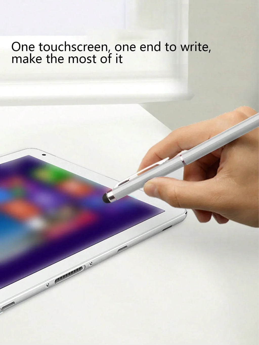 2-in-1 Capacitive Stylus & Ballpoint Pen | Metal, 3 Colors Stylus Ballpoint Pen Qme