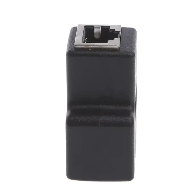 RJ45 8P8C Dual Port Ethernet Splitter Adapter – Black Ethernet Splitter Adapter Qme