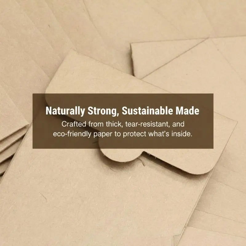 Thickened Square Kraft Paper Bags – Eco-Friendly Packaging Kraft Paper Gift Bags Qme