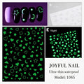 Glow in the Dark Nail Art Stickers – Snowflake, Flame & More Nail Art Stickers Qme 1045