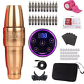 FK Mini PMU Coreless Motor Tattoo Machine & LCD Aurora 2 Kit PMU Tattoo Machine Kit Qme Gold Pen Kit