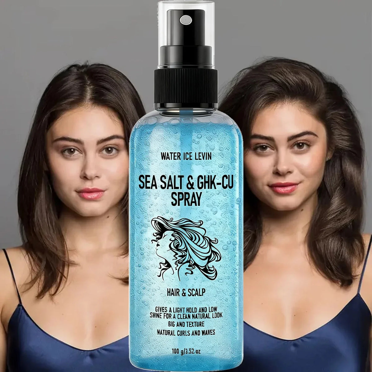 Biotin Keratin Sea Salt Hair Spray with GHK-Cu | Natural Curls Hair Texture Spray Qme