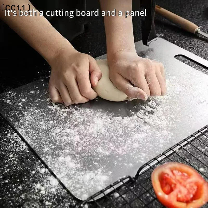 Stainless Steel Double-Sided Cutting Board – 5 Sizes Cutting Board Qme