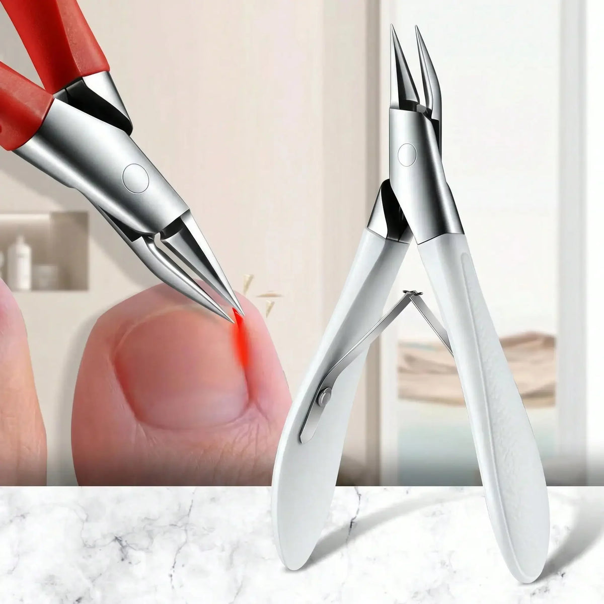 Professional Nail Clippers & Cuticle Trimmer | Stainless Steel Nail Clipper Set Qme