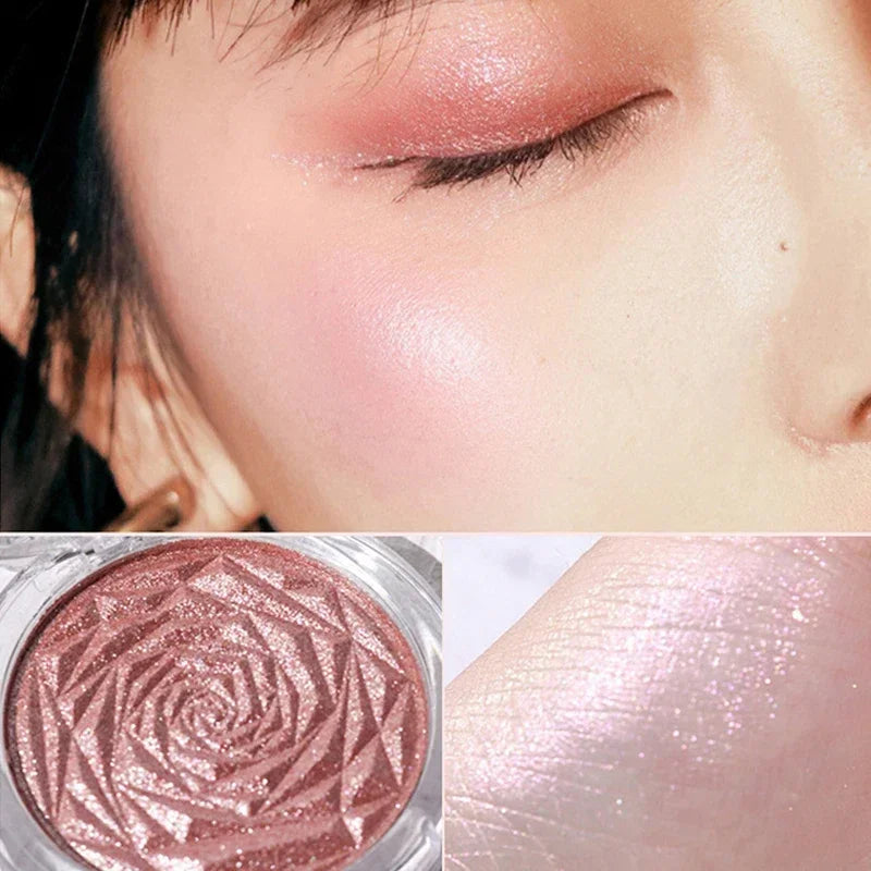 Qme 6-Color Diamond Highlighter Palette – Glitter Face Contour Highlighter Palette Qme