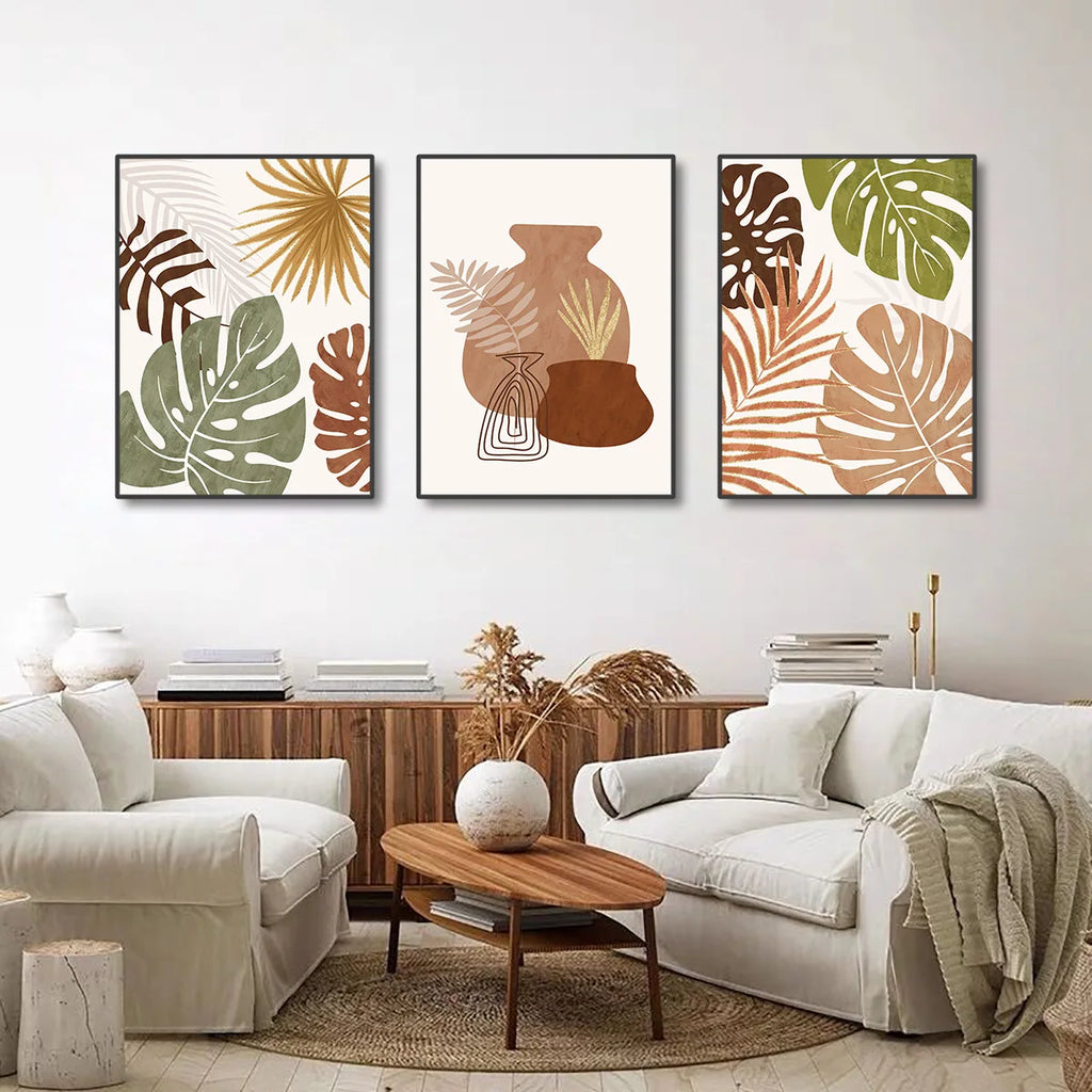 Boho Abstract Canvas Wall Art – Geometric Desert Print Canvas Wall Art Qst