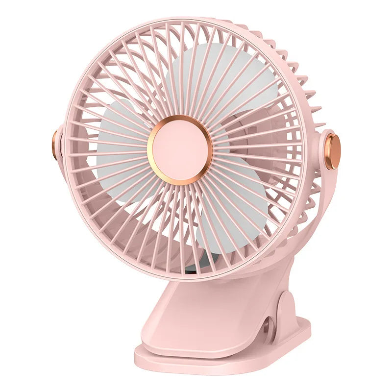 USB Rechargeable Clip Fan – Quiet Portable Desk Fan 5W Clip Desk Fan Qst