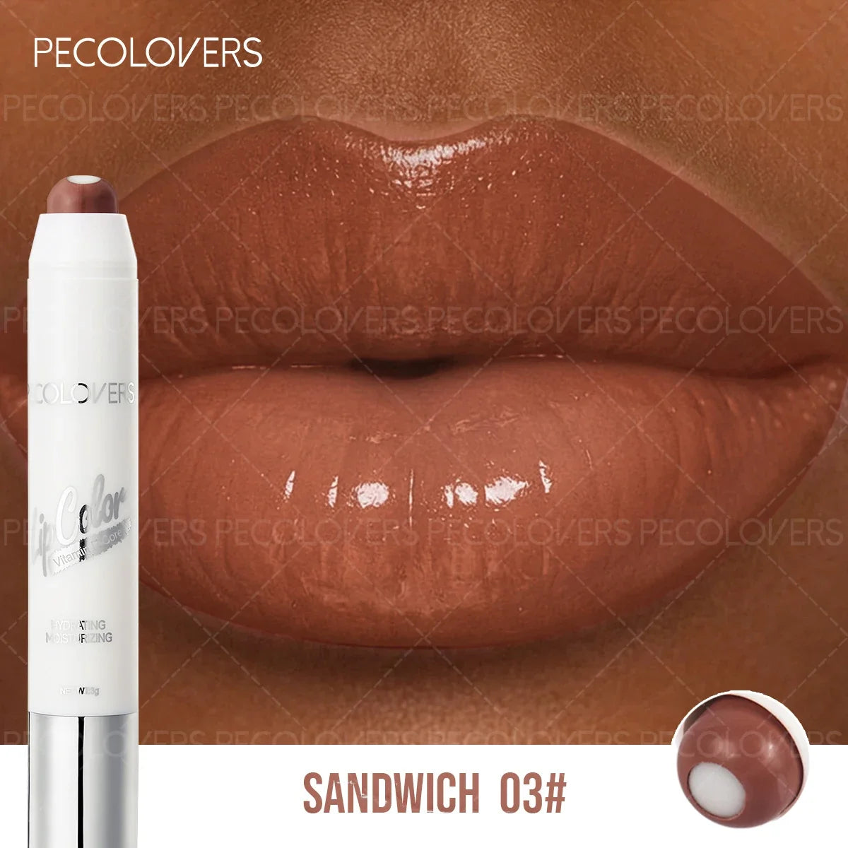 Hydrating Lip Gloss Pen | Glass Effect, Pink, Coral & Brown Lip Gloss Pen Qme 03