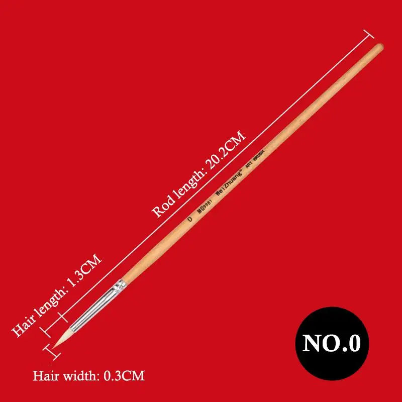 Fine Detail Hook Line Pen Soft Weasel Hair Outlining Brush Detail Outlining Brush Qme A1