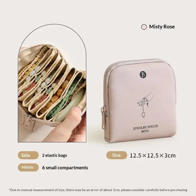 Waterproof 6-Layer Jewelry Travel Storage Bag & Pouch Jewelry Travel Pouch Qme A1