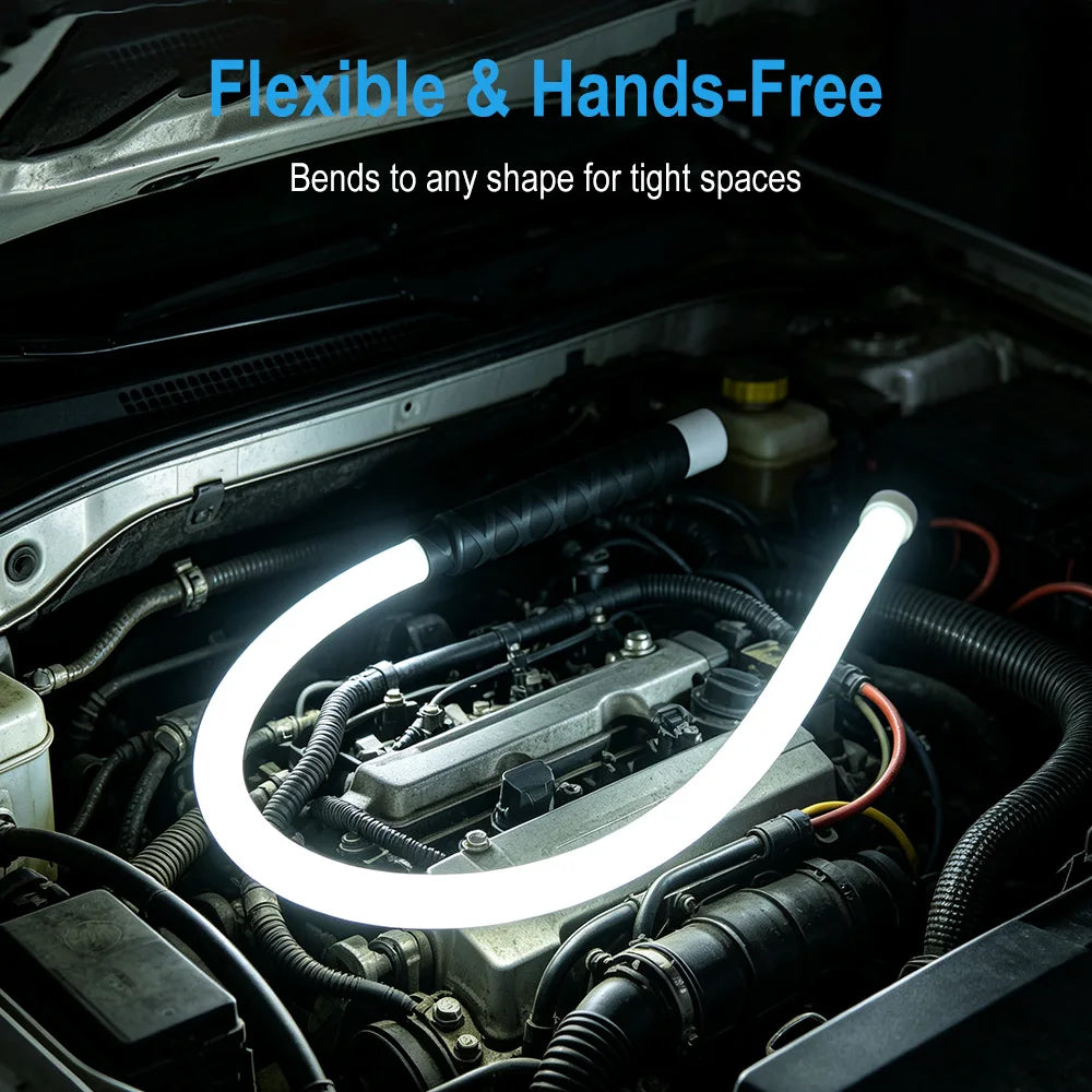 BORUIT Flexible Silicone LED Work Light 800LM USB-C Rechargeable LED Work Light Qst