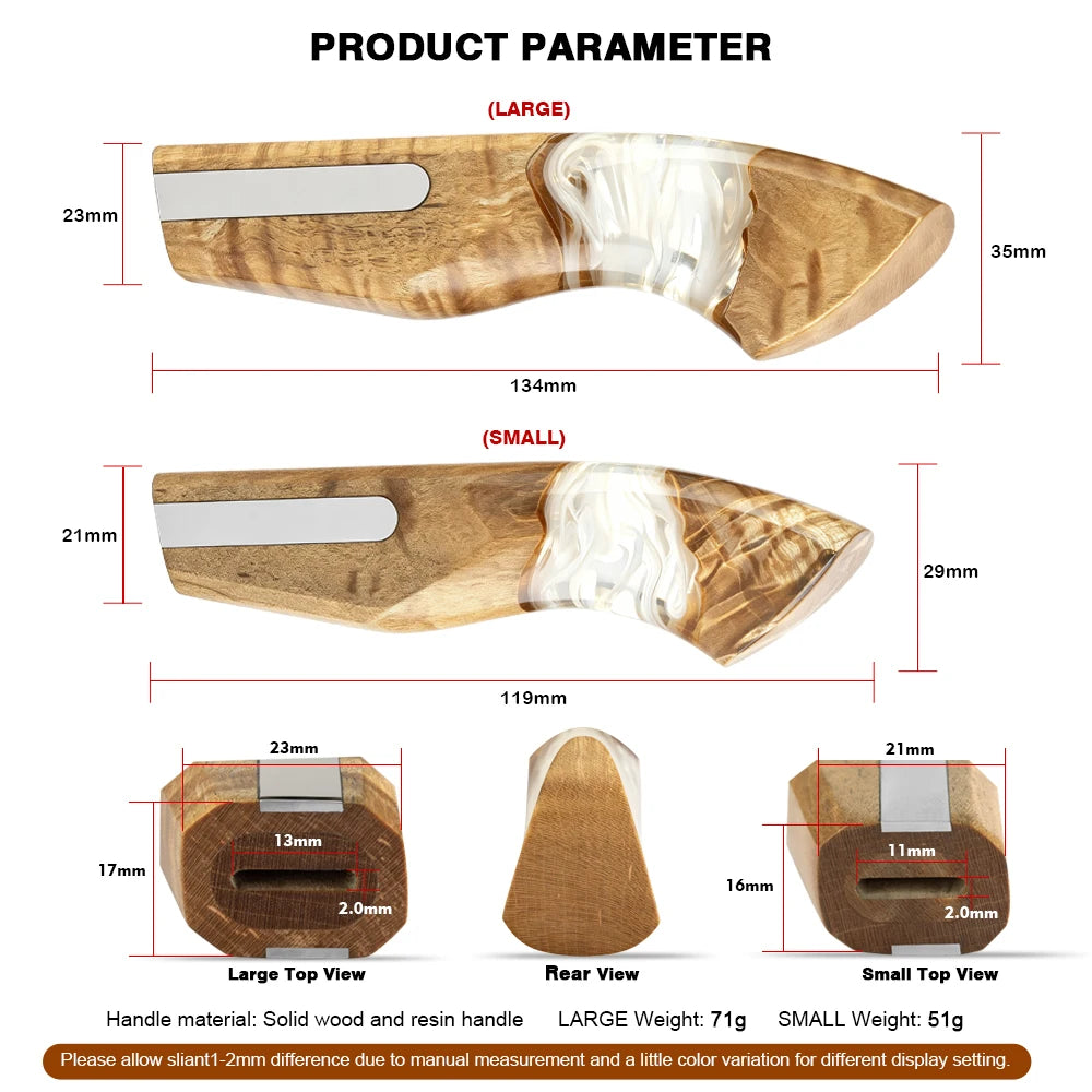 XITUO DIY Solid Wood & Resin Replacement Knife Handle Knife Handle Material Qst