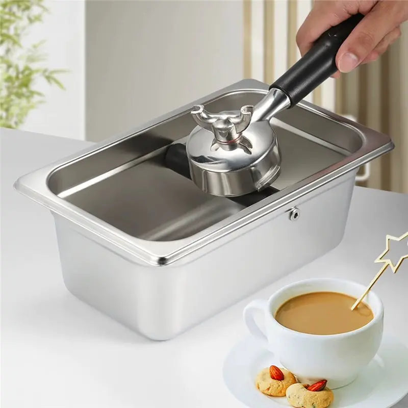MiLESEEY B15C Large Stainless Steel Coffee Knock Box Coffee Knock Box Qst