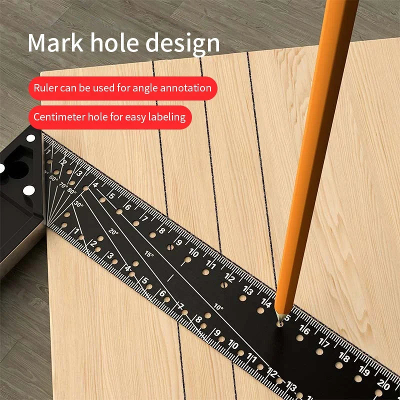 90° Multifunctional Right Angle Ruler – Precision Carpentry Tool Carpentry Angle Ruler Qme