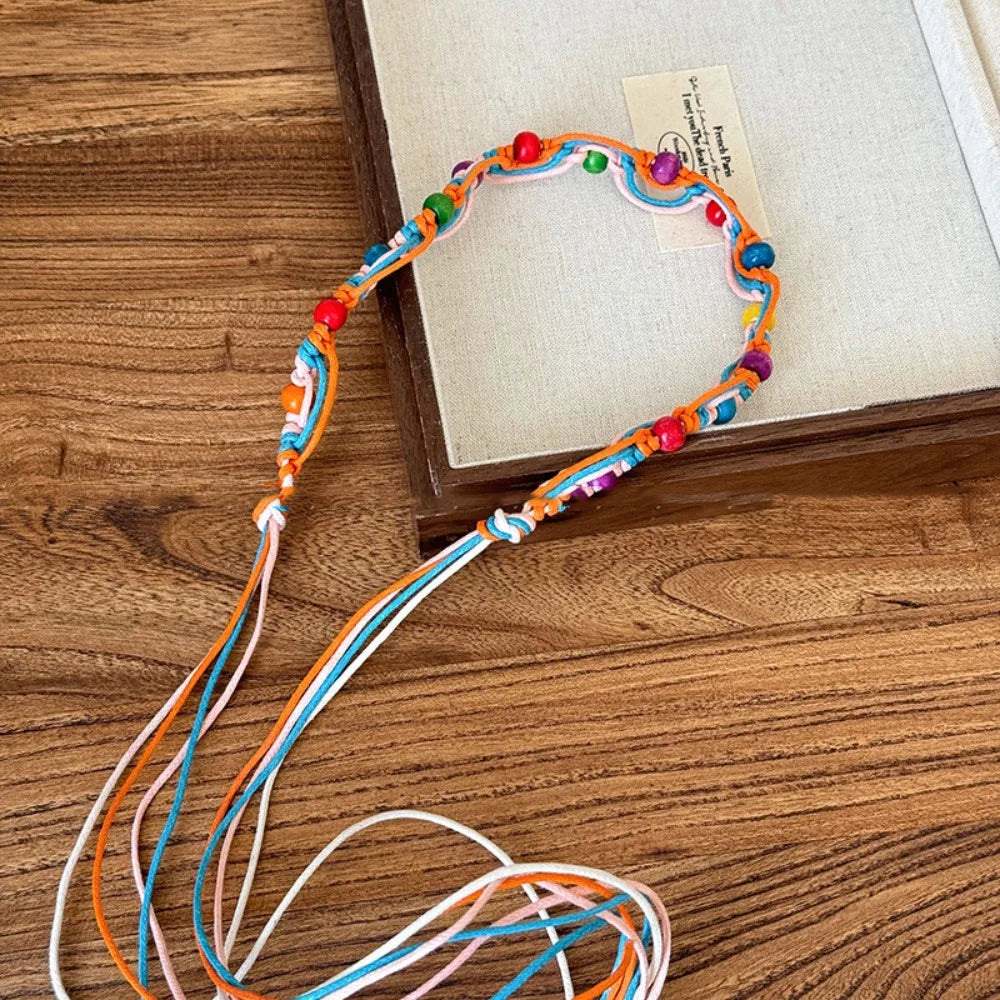 Woven Bohemian Waist Chain Belt & Hair Band | 3 Colors Woven Belt Accessory Qme Style E