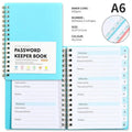 A6 Password Keeper Book with Alphabetical Tabs | Portable Login Notebook Password Keeper Notebook Qme A1