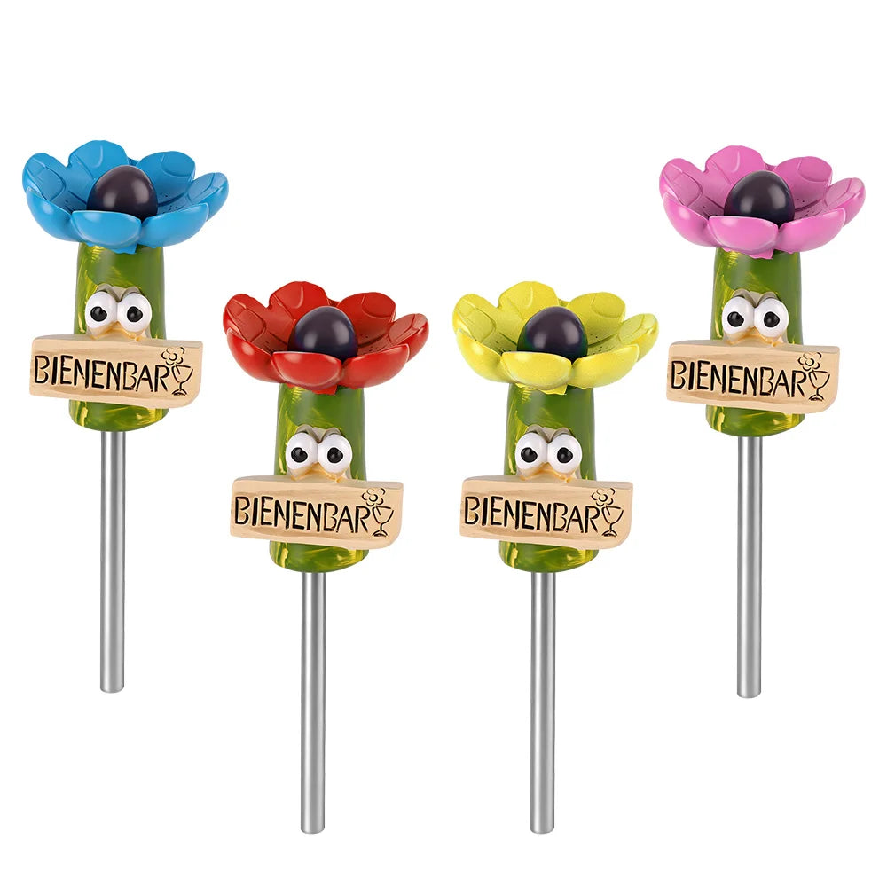 4-Pack Flower Bee & Butterfly Watering Station Garden Feeder Garden Pollinator Feeder Qst 4PCS