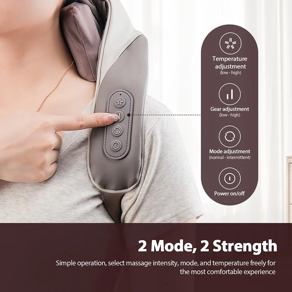 Shiatsu Neck & Shoulder Massage Shawl – Kneading Trapezius Shiatsu Massage Shawl Qst