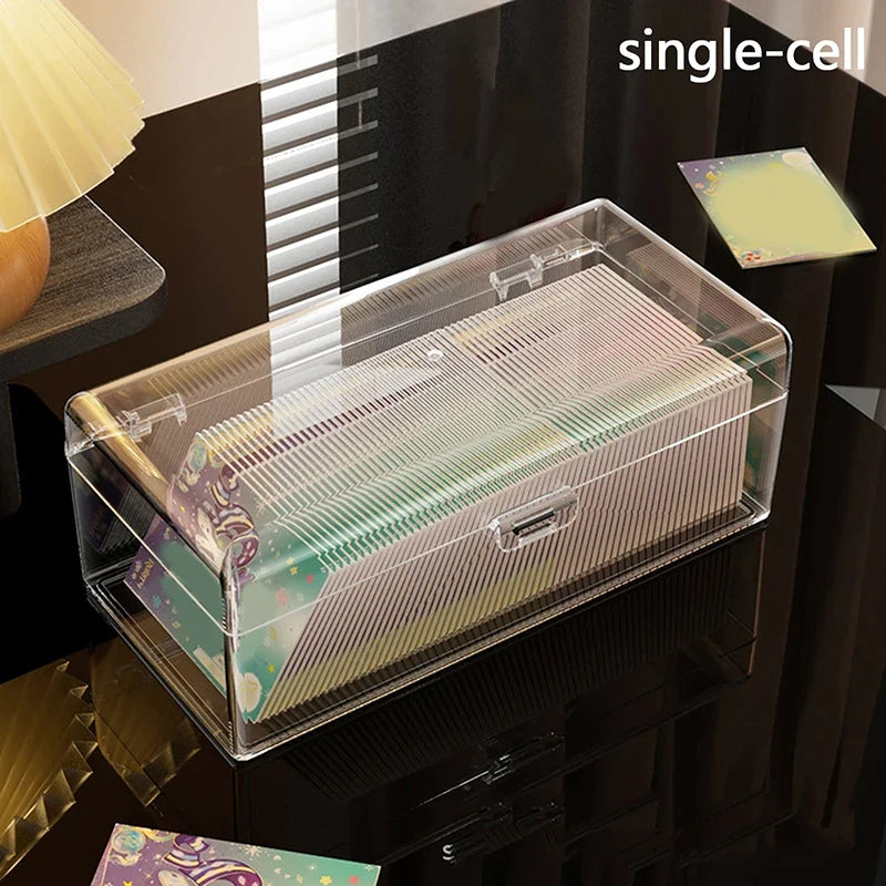 Kpop Photocard Storage Box – Transparent Card Case Organizer Photocard Storage Box Qme A