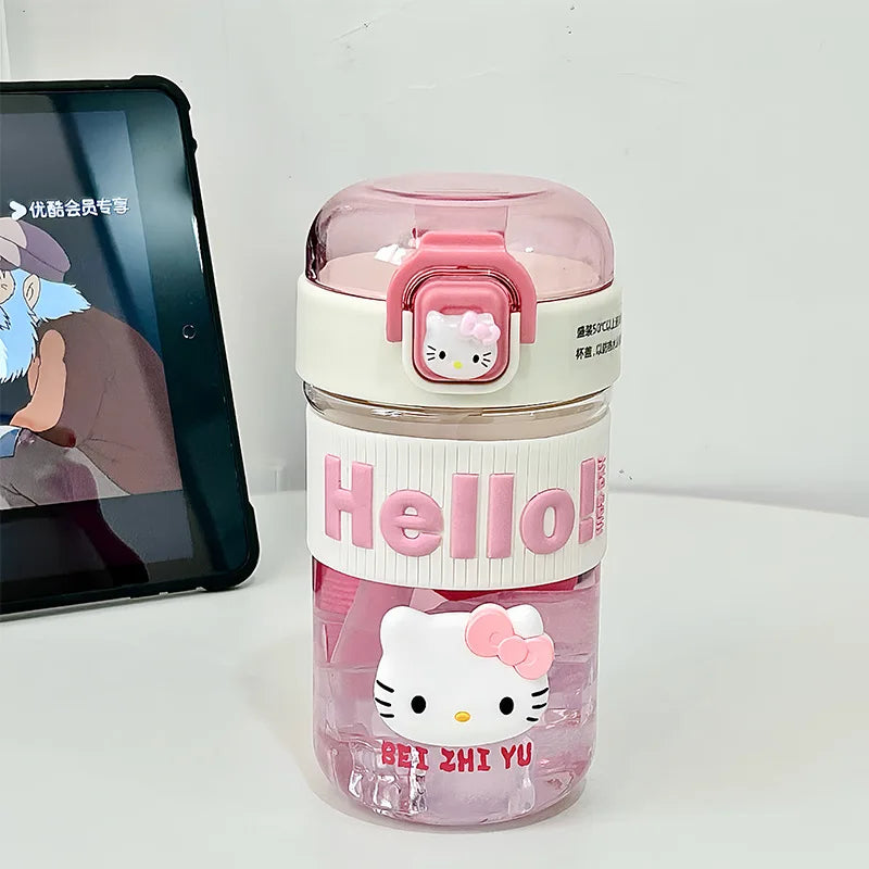 Hello Kitty Portable Straw Cup – Travel, Heat & Shock-Resistant Travel Straw Cup Qme 1 450mL