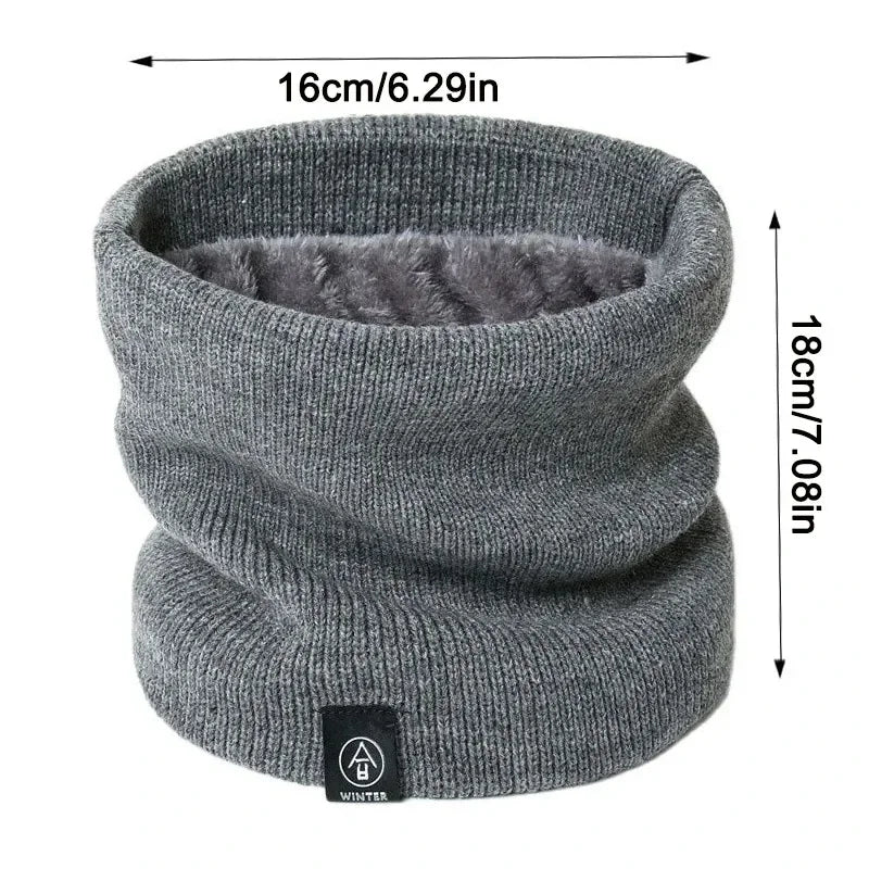 Women's Knitted Winter Snood Scarf – Cashmere-Like Softness Knitted Snood Scarf Qme