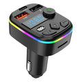 Car Bluetooth 5.3 FM Transmitter – Hands-Free MP3 Player Car FM Transmitter Qme black