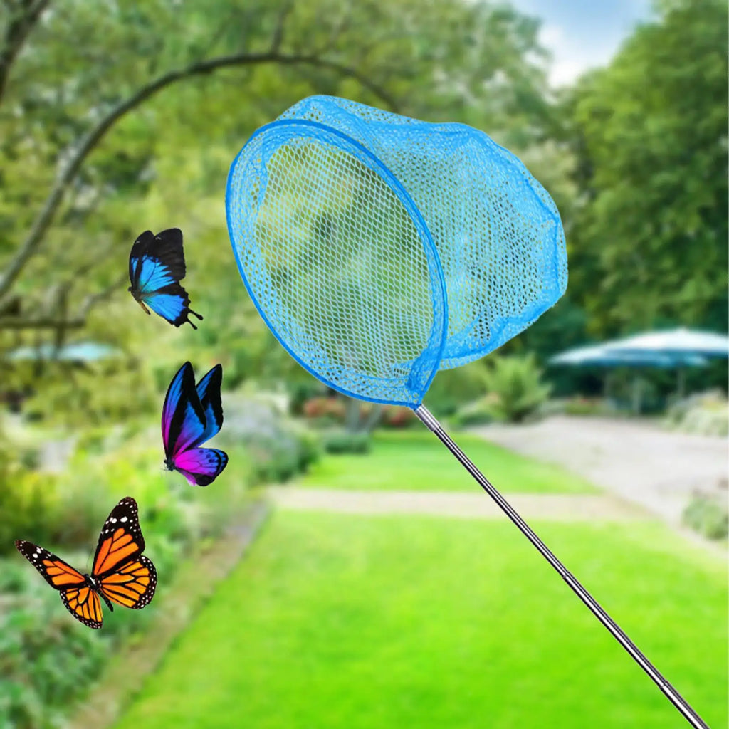 Kids Telescopic Fishing Net | Stainless Steel Anti-Slip Catcher Kids Catching Net Qme