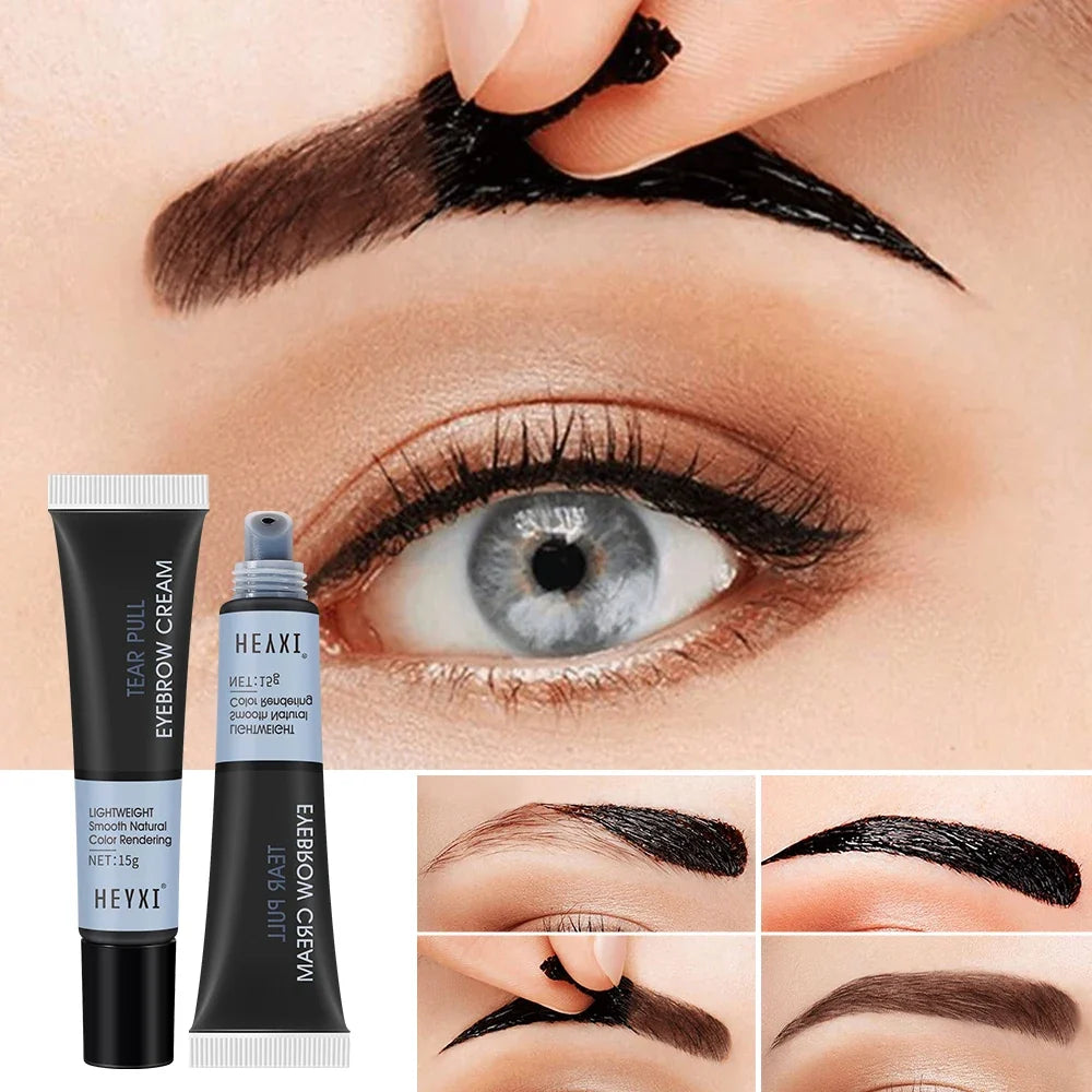 Waterproof Tear-Off Dye Eyebrow Cream | Long-Lasting Tint Eyebrow Tint Cream Qme