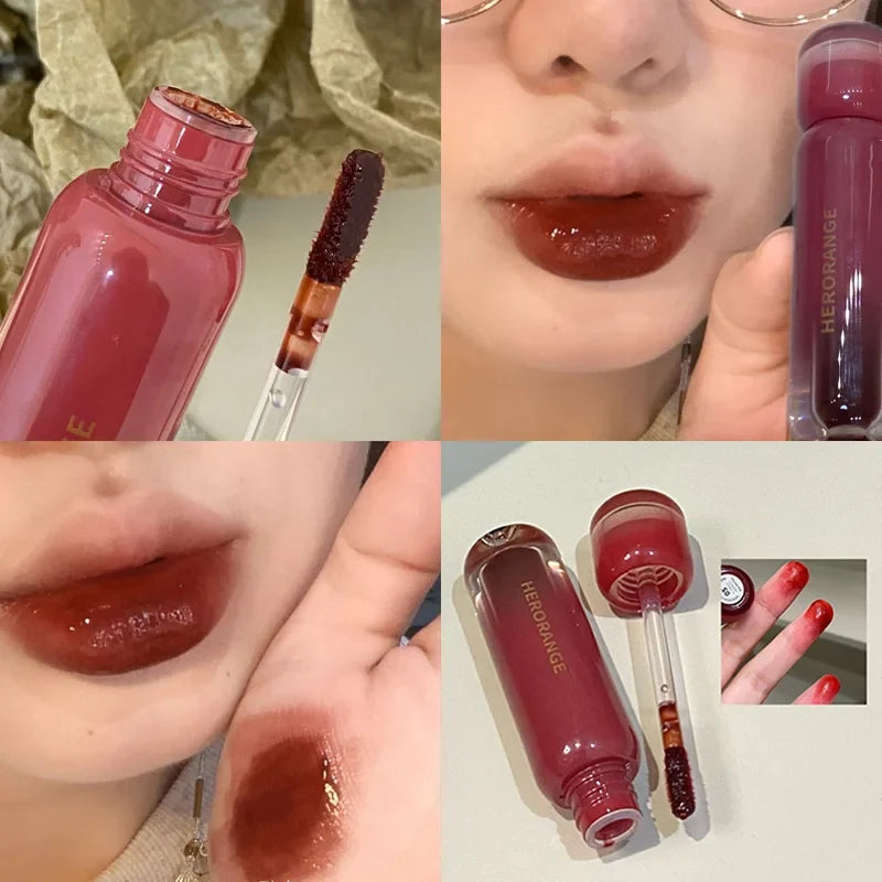 Rose Cherry Tinted Lip Gloss – Mirror Hydrating Glaze Plumper Tinted Lip Gloss Qme