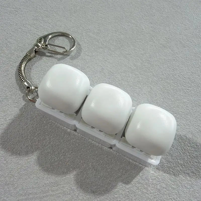Bread Design Fidget Keycap Keychain – 24 Colors | Qme Novelty Fidget Keychain Qme With lights C