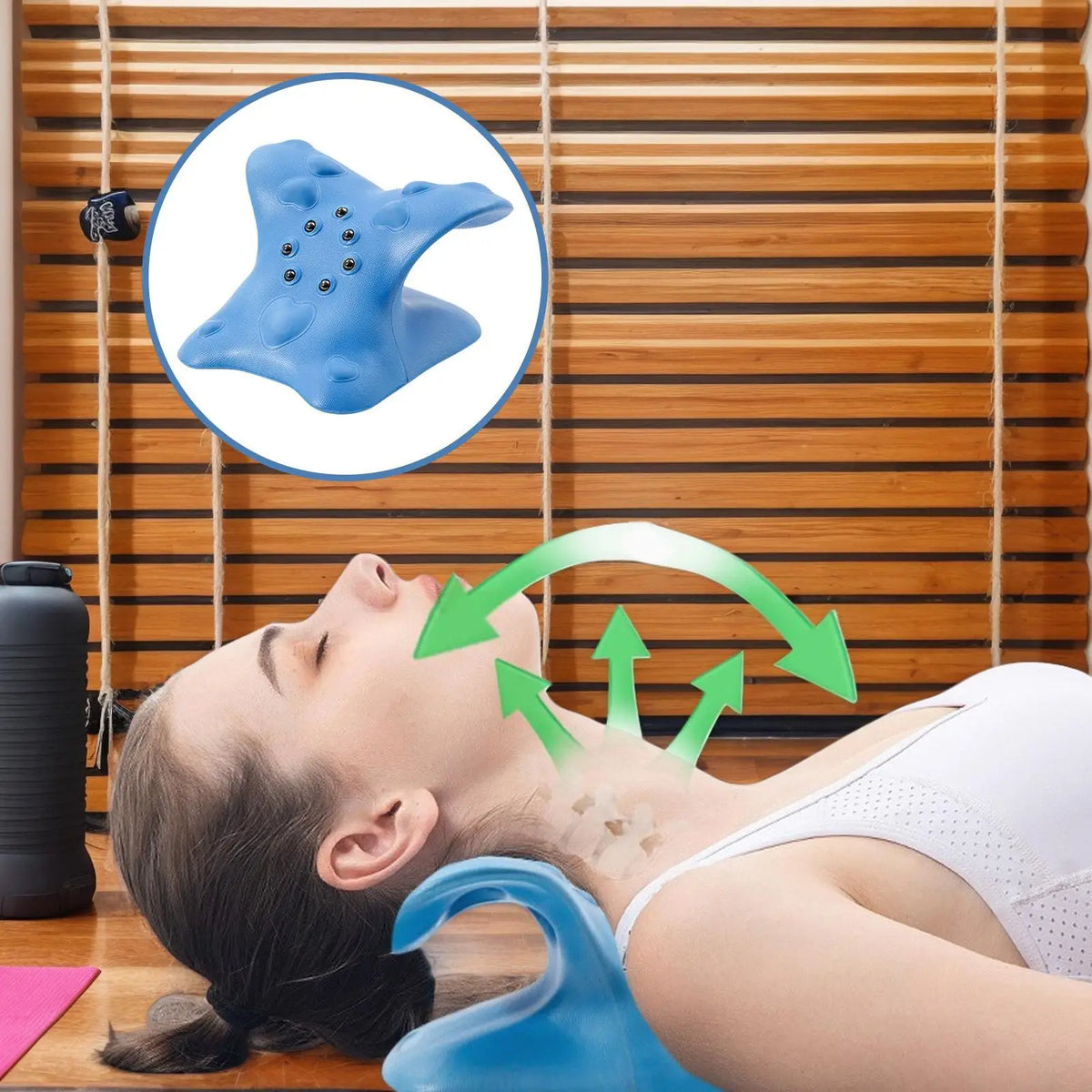 Neck Stretcher Posture Corrector & Upper Back Massage Pillow Posture Corrector Pillow Qme