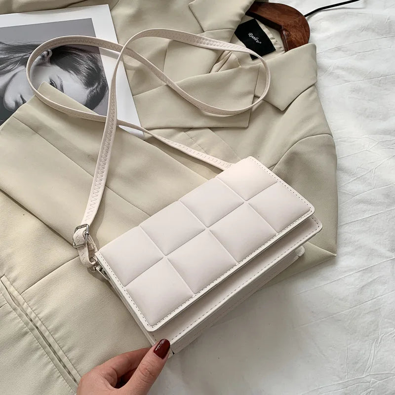 Women's Square PU Leather Shoulder Bag | Portable Crossbody Shoulder Crossbody Bag Qme