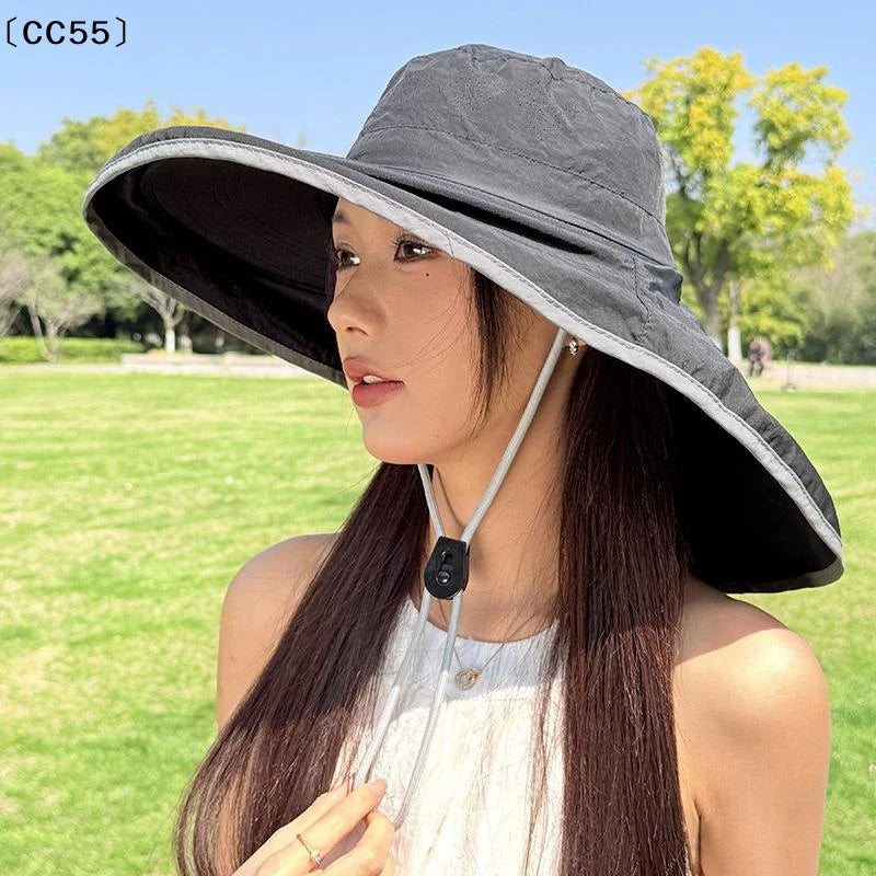 Women's Wide Brim Fisherman Hat – Lightweight UV Sun Hat Sun Hat Qst